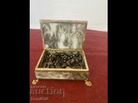 Beautiful marble jewelry box with jewelry !!!!