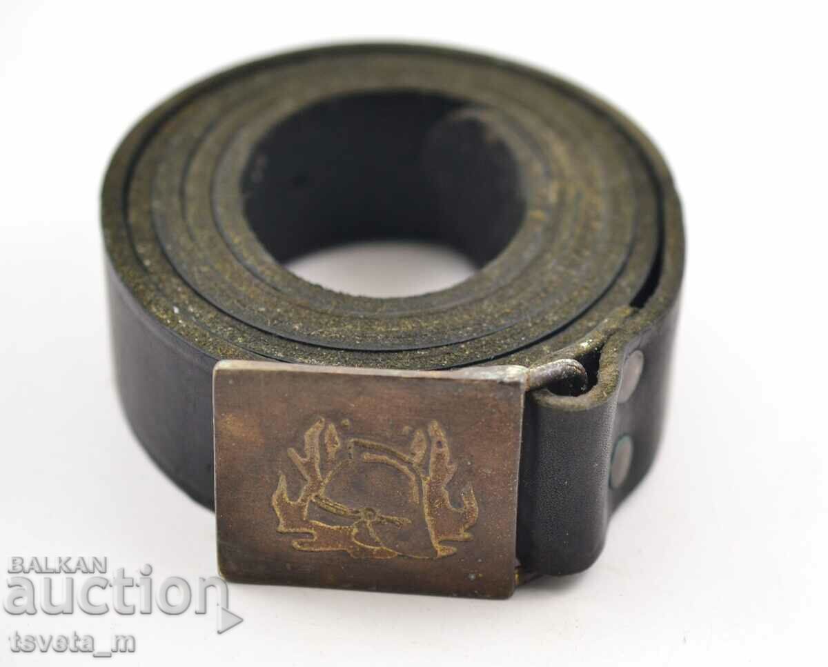 Fireman's leather belt
