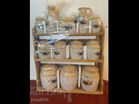 Beautiful porcelain set with wall stand !!!!