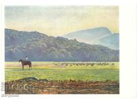 Old postcard - Art - Rockwell Kent, Shepherd on Horse