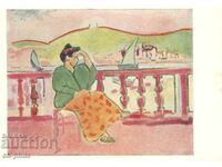 Carte poștală veche - Artă - Henri Matisse, Vedere de pe terasă