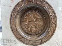 Wood carving - magnificent plate 34 CM