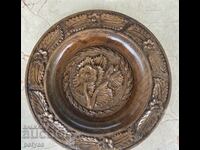 Wood carving - magnificent plate 32 CM