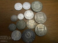Set of silver coins.