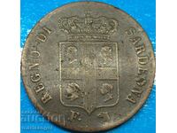 5 centesimi 1842 Italia Sardinia tip „4 capete” rar