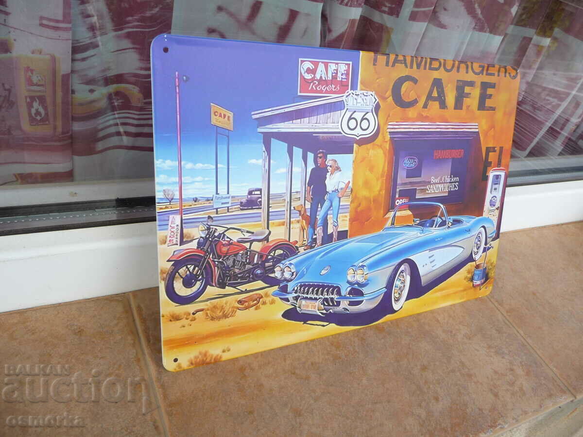 Μεταλλική πινακίδα μπιφτέκι εστιατορίου αυτοκινήτου σάντουιτς καφέ παράκαμψη με τιμή 18.00 BGN | € 9.20 Μεταλλική πινακίδα μπιφτέκι εστιατορίου αυτοκινήτου σάντουιτς καφέ παράκαμψη με τιμή 18.00 BGN | € 9.20