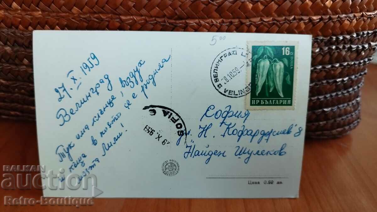 Velingrad card, 1959. with price 5.00 BGN | € 2.56 Velingrad card, 1959. with price 5.00 BGN | € 2.56