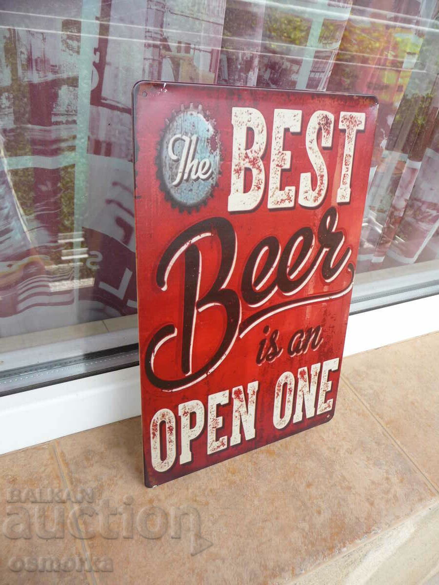 Metal sign The best beer open a cheers bar with price 18.00 BGN | € 9.20 Metal sign The best beer open a cheers bar with price 18.00 BGN | € 9.20