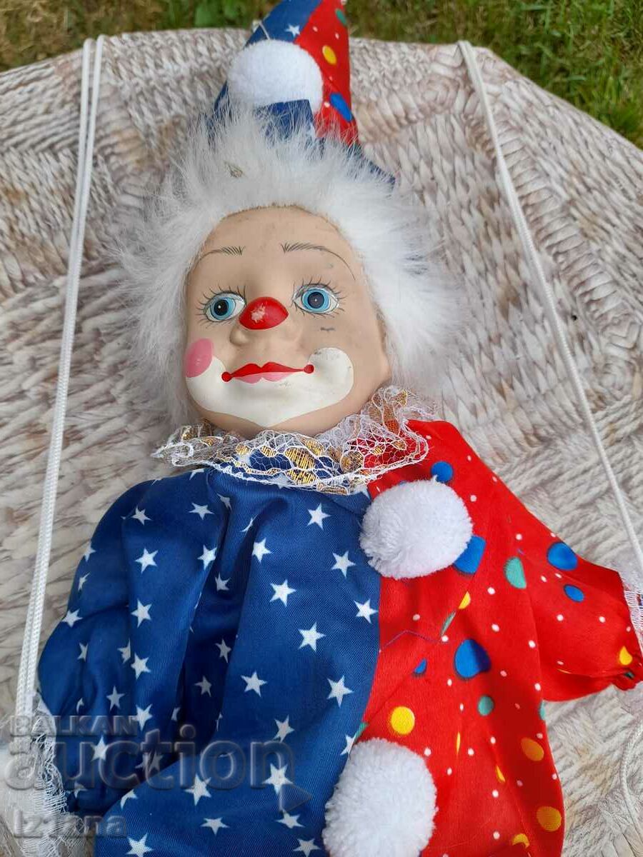 Old doll, clown - 5 Old doll, clown - 5