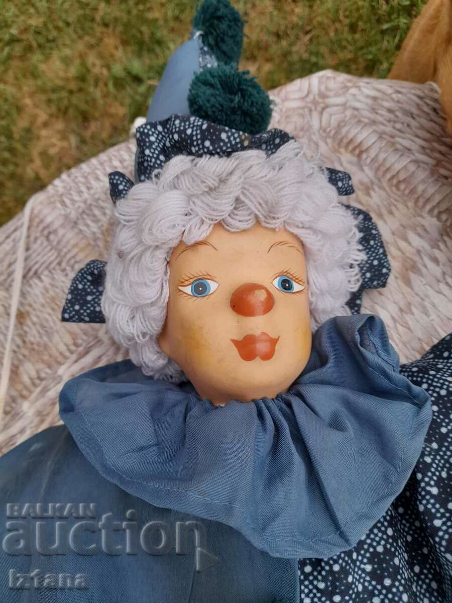 Old doll, clown - 5 Old doll, clown - 5