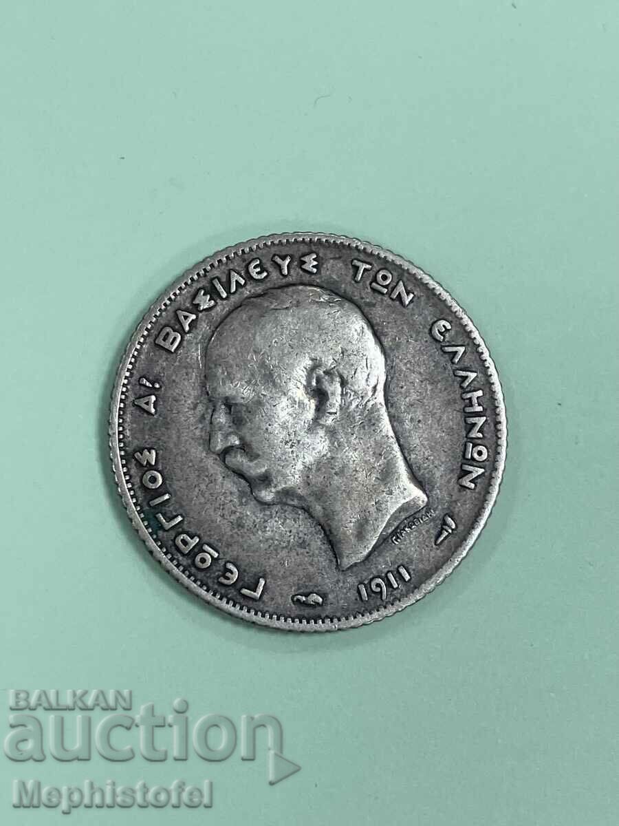 1 drachma 1911, Kingdom of Greece - silver coin with price 26.89 BGN | € 13.75 1 drachma 1911, Kingdom of Greece - silver coin with price 26.89 BGN | € 13.75