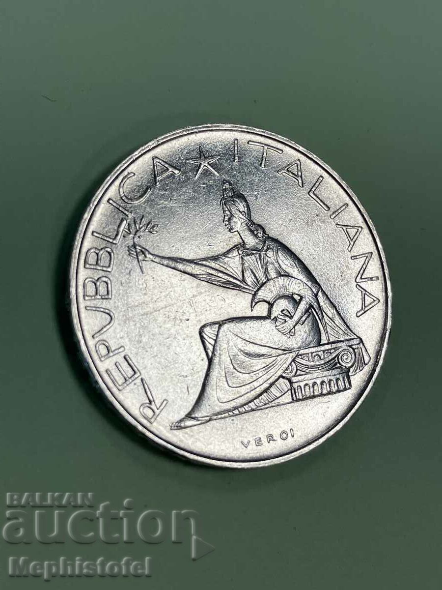 100 лири 1961 г, Италия - сребърна монета