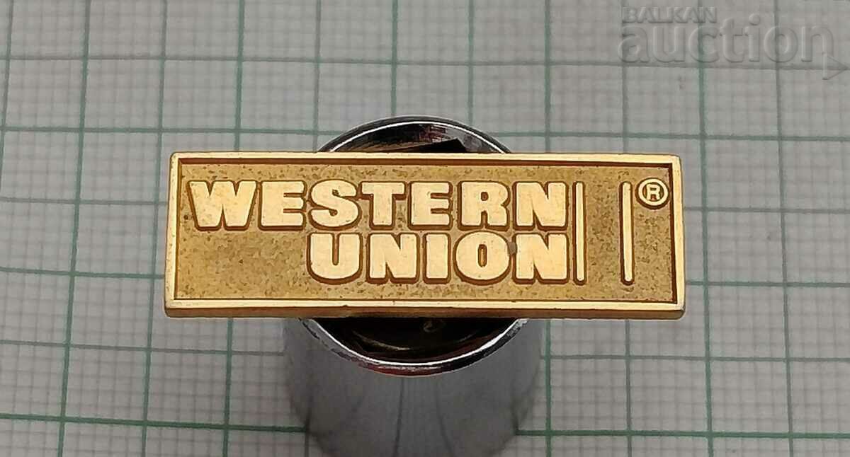 WESTERN UNION LOGO BADGE PIN