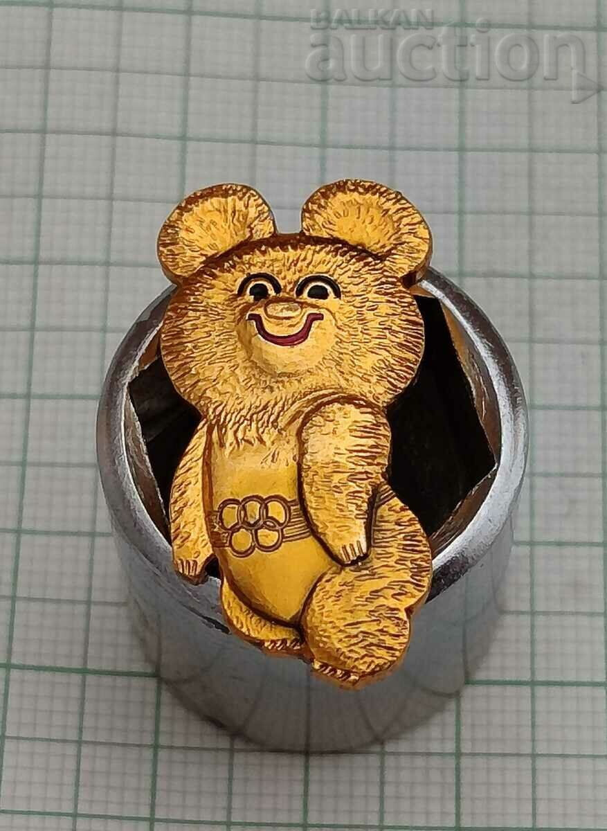 THE BEAR MICE OLIMPICS MOSCVA 1980 TALISMAN URSS INSIGNA URSS