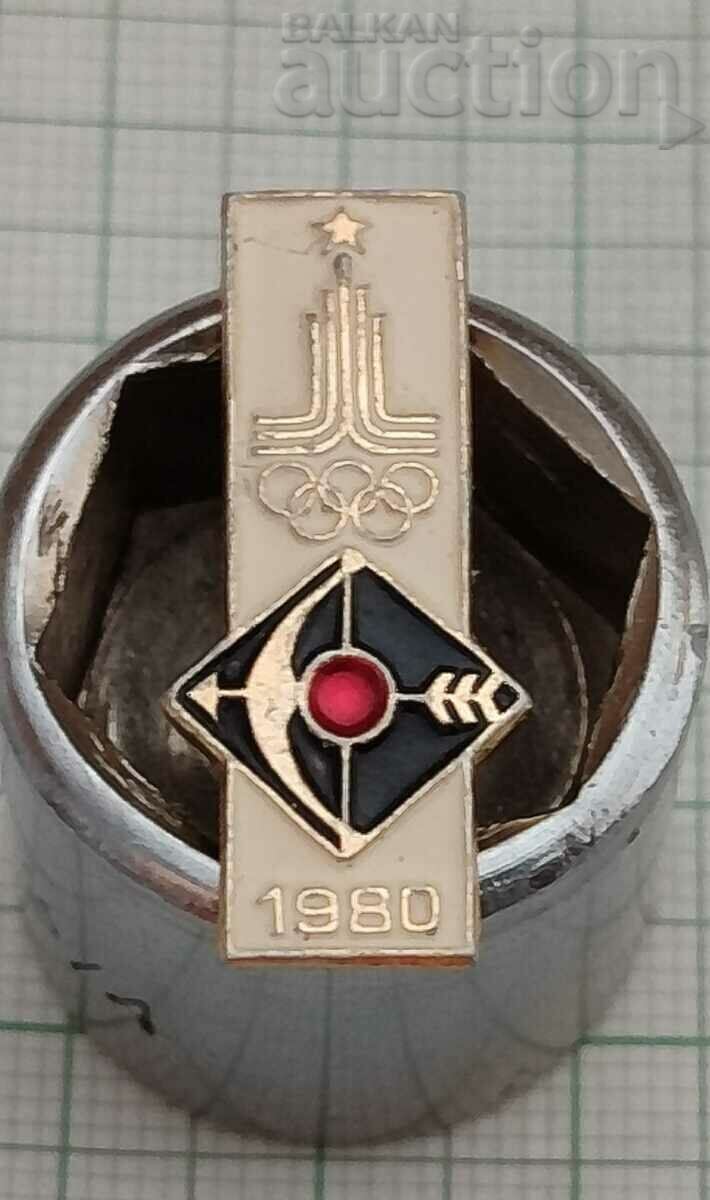 OLYMPICS MOSCOW 1980 SHOOTING USSR BADGE