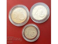 Luxembourg-lot 3 euro coins 2014 in capsules