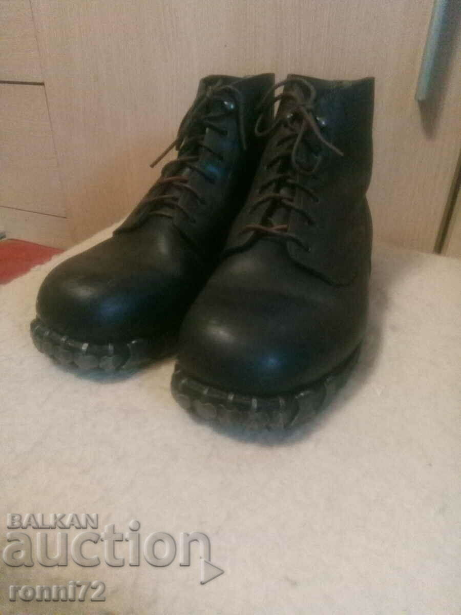 Mountain military boots.