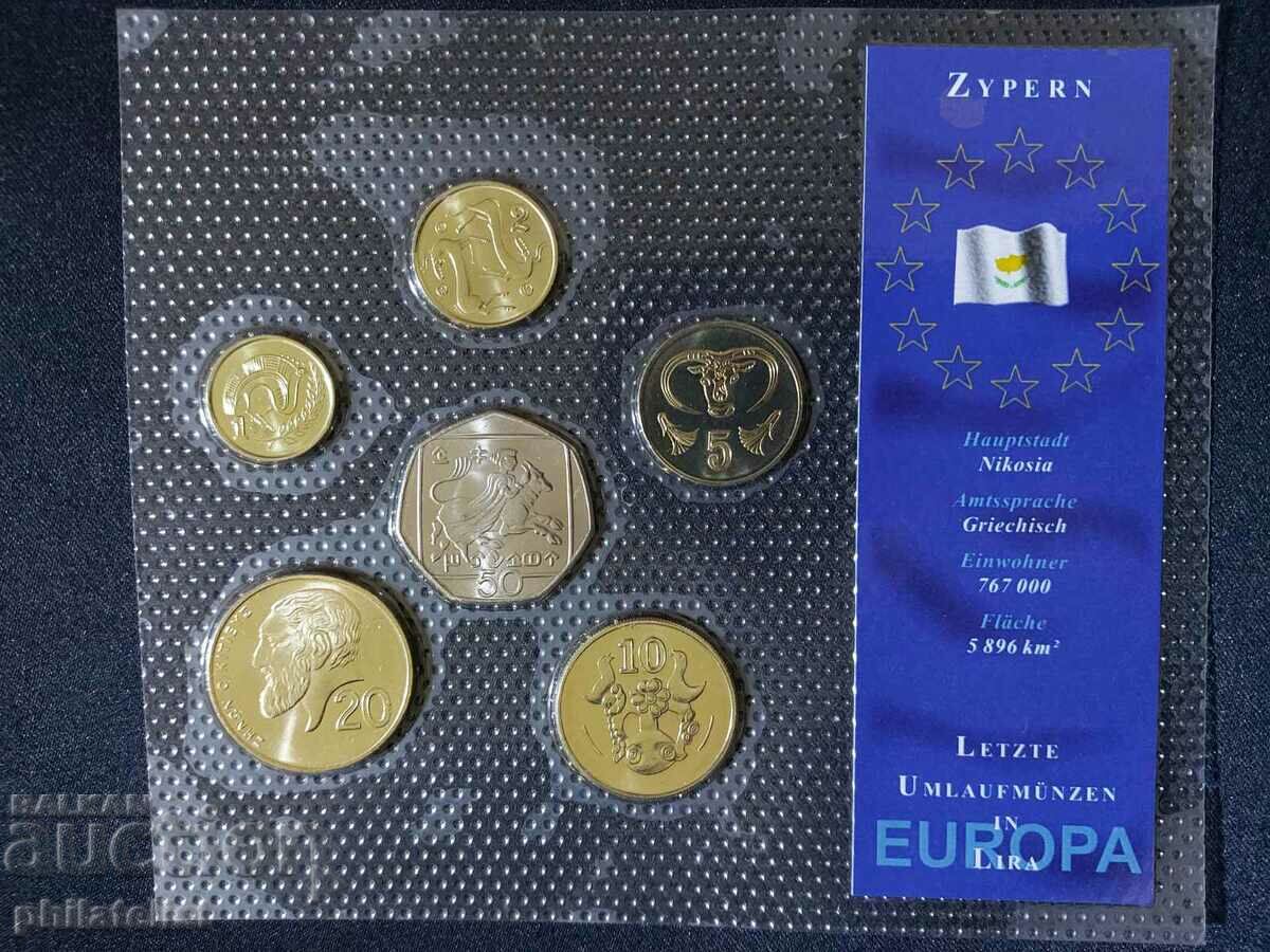 Complete set - Cyprus 2001-2003, 6 coins