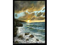 Denica Garel Oil 50/70 "The waves are in love with the sunset"