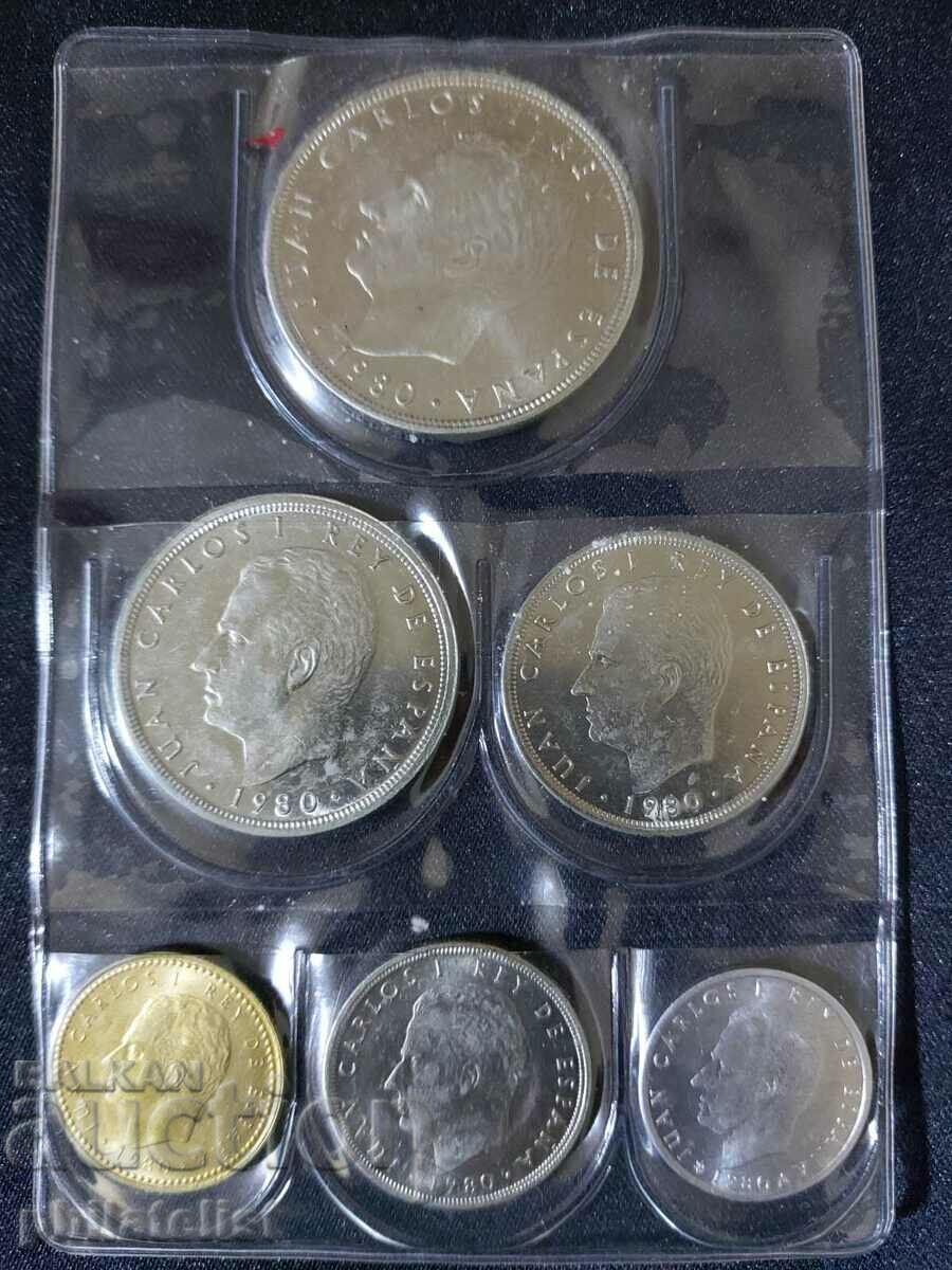 Auction Spain 1980 - Complete set of 6 coins - World 1982 Auction Spain 1980 - Complete set of 6 coins - World 1982