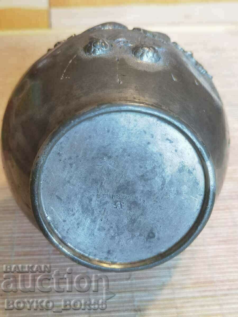Antique Metal Vase Branded ETAINS D'ART SA, Signed. - 5 Antique Metal Vase Branded ETAINS D'ART SA, Signed. - 5