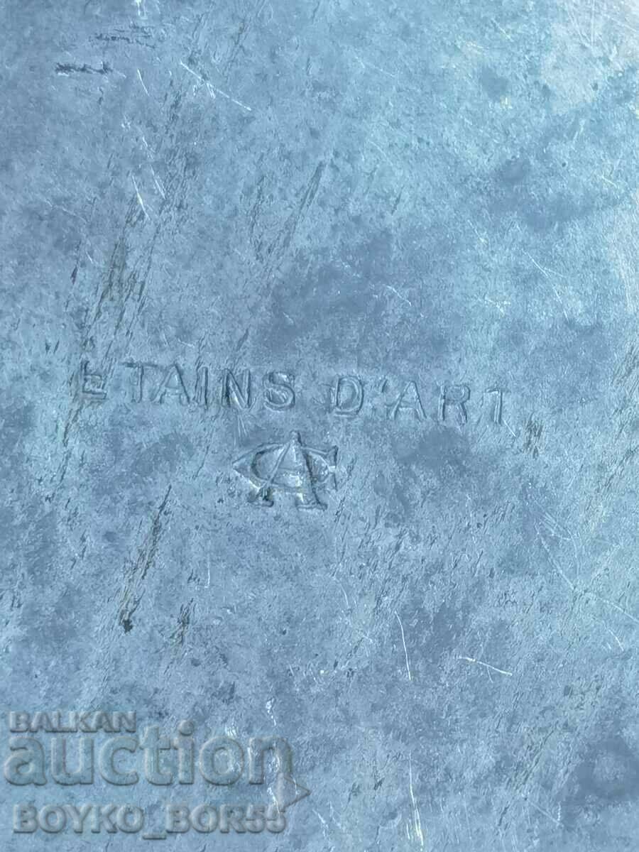 Antique Metal Vase Branded ETAINS D'ART SA, Signed. - 6 Antique Metal Vase Branded ETAINS D'ART SA, Signed. - 6