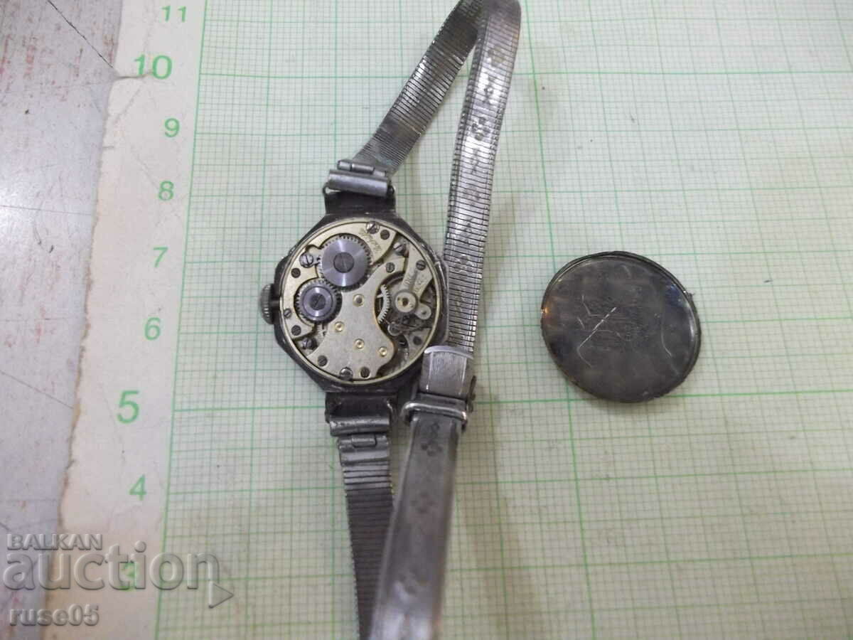 Old manual working women's watch with silver case - 5