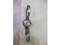 Vechi ceas de dama de lucru manual cu carcasa argintie