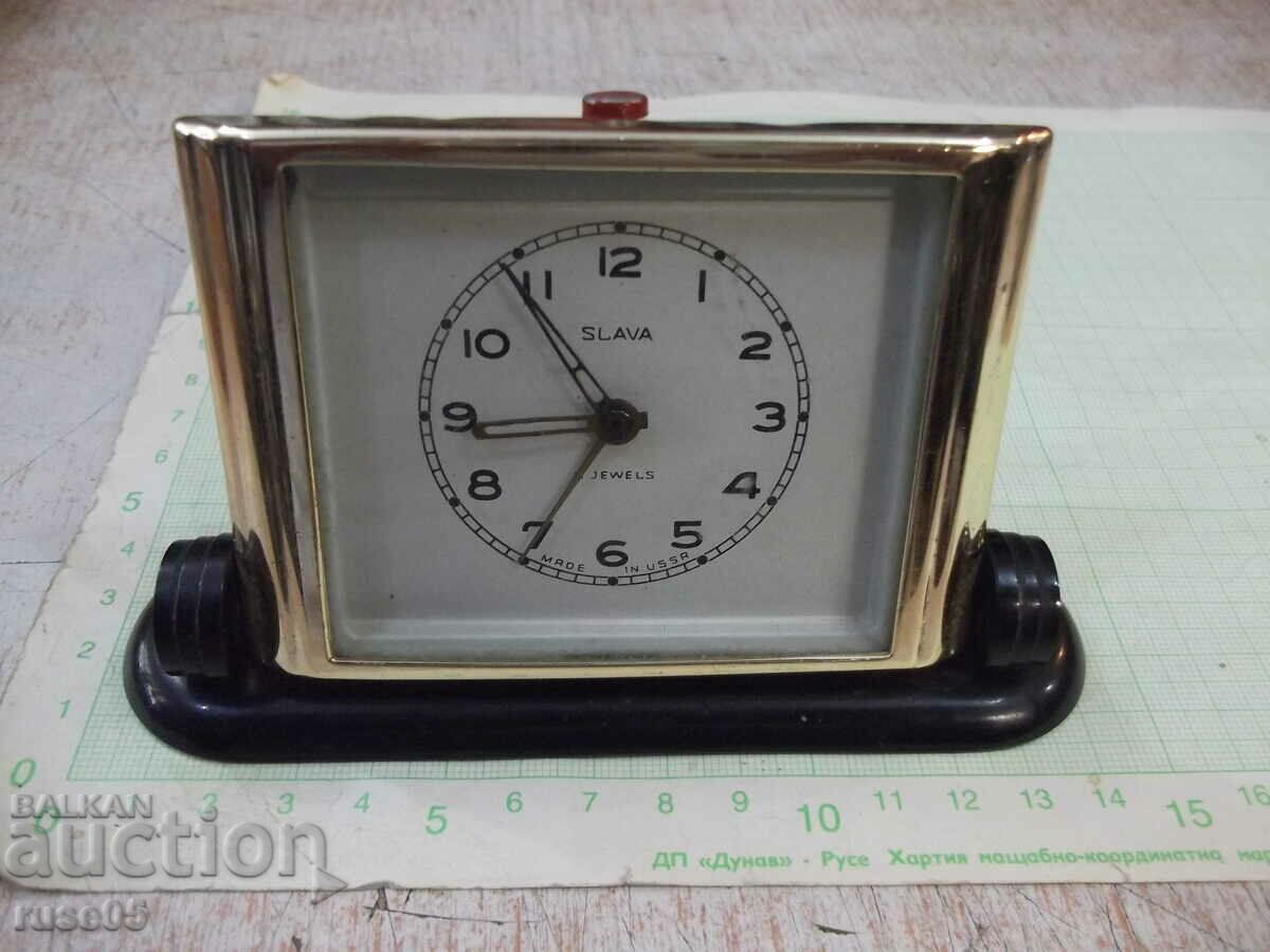 Clock "SLAVA" mechanical desktop with alarm clock working - 5 with price 15.00 BGN | € 7.67 Clock "SLAVA" mechanical desktop with alarm clock working - 5 with price 15.00 BGN | € 7.67