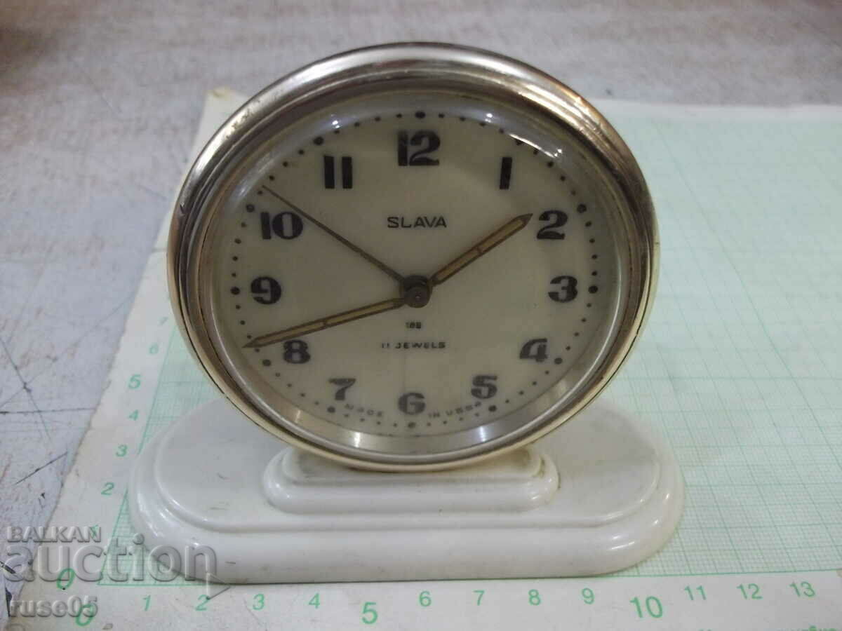 Clock "SLAVA" mechanical desktop with alarm clock working - 6 with price 15.00 BGN | € 7.67 Clock "SLAVA" mechanical desktop with alarm clock working - 6 with price 15.00 BGN | € 7.67
