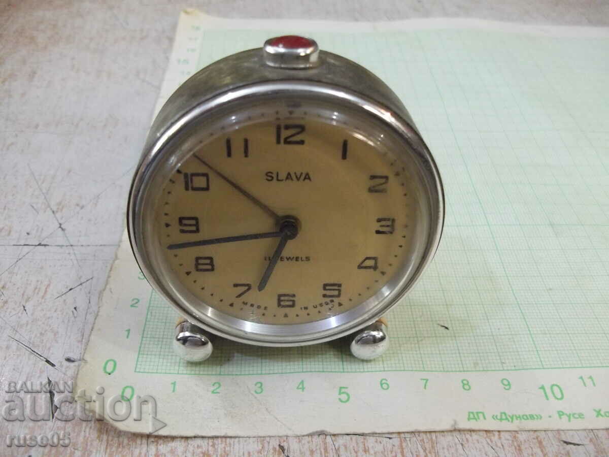 Clock "SLAVA" mechanical desktop with alarm clock working - 7 with price 15.00 BGN | € 7.67 Clock "SLAVA" mechanical desktop with alarm clock working - 7 with price 15.00 BGN | € 7.67