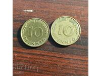 Γερμανία - FRG, 2x10 Pfennig 1950 D και J