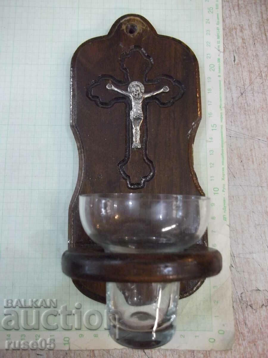 Homemade lamp with the old crucifix