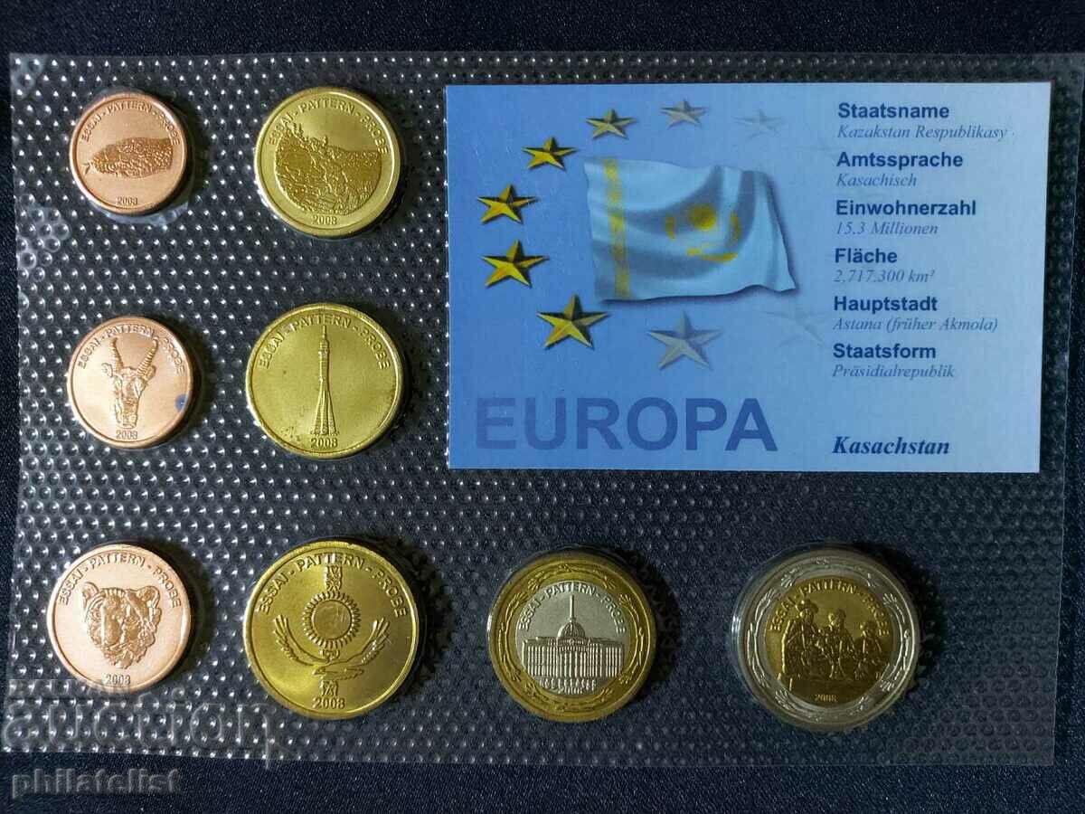 Set Euro de probă - Kazahstan 2008, 8 monede