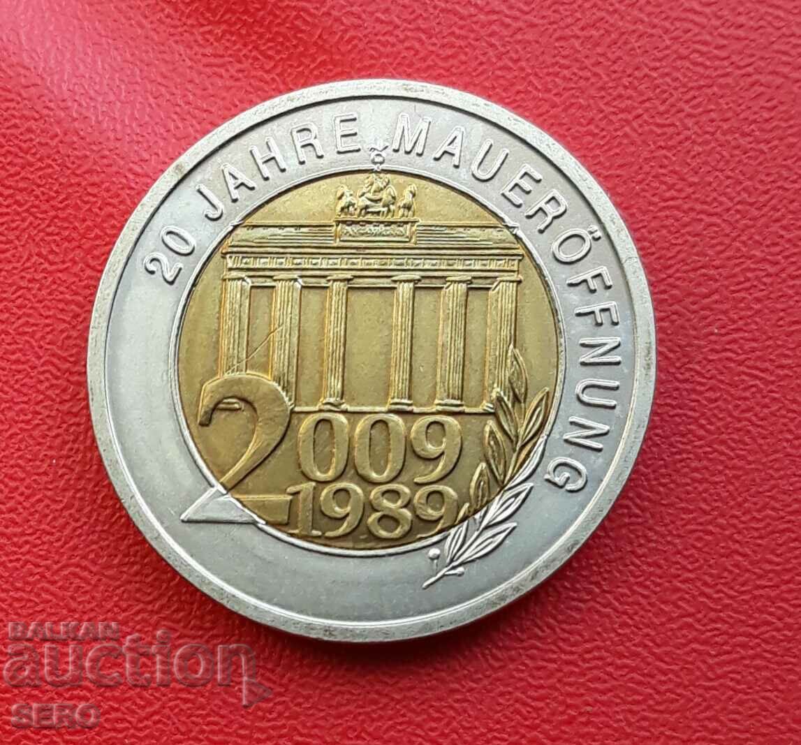 Германия-медал 2009-20 г. от събарянето на Берлинската стена
