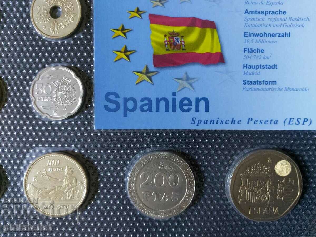 Spain 2000-2001 - Complete set of 8 coins with price 22.00 BGN | € 11.25