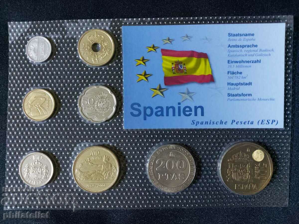 Ισπανία 2000-2001 - Ολοκληρωμένο σετ 8 νομισμάτων