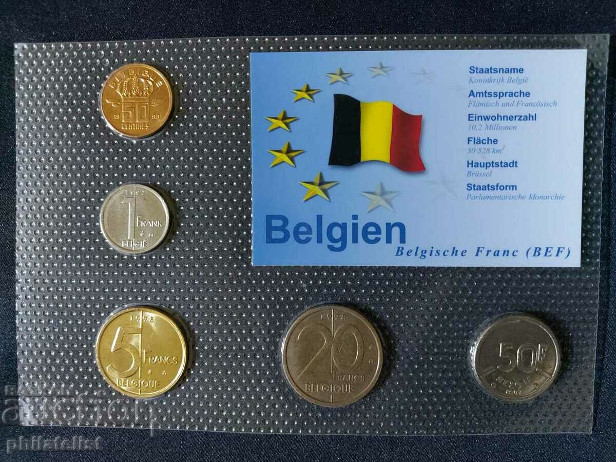 Set complet - Belgia 1997-1998, 5 monede