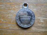medallion "5 shillings" - Austria