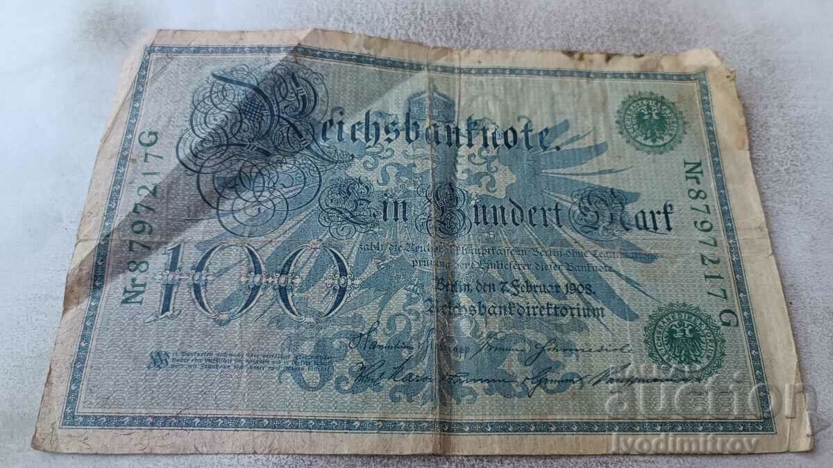 Germany 100 marks 1908