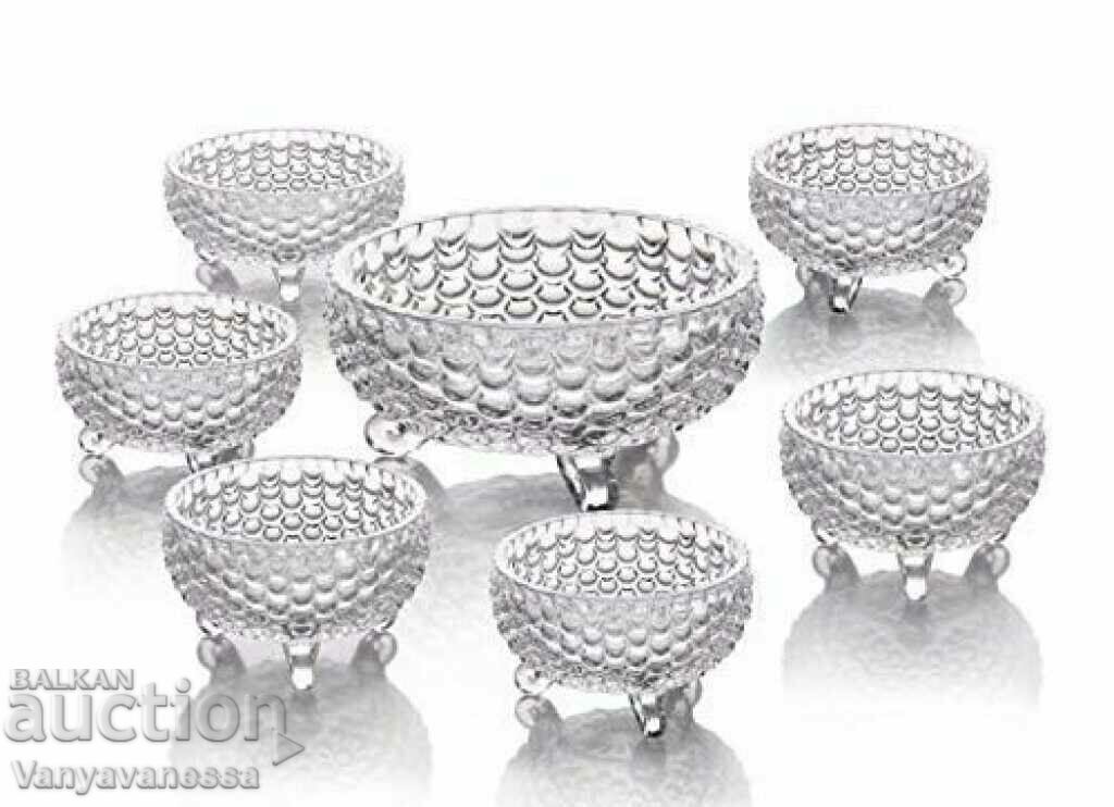 Fruit bowl set 7 in 1 large bowl and 6 small bowls