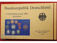 Germany-SET 2001 G-Karlsruhe-10 coins-matt-gloss
