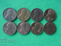 Coin Lot USA 1 Cent 1980 - 1989