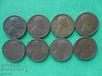 Coin Lot USA 1 Cent 1972 - 1979