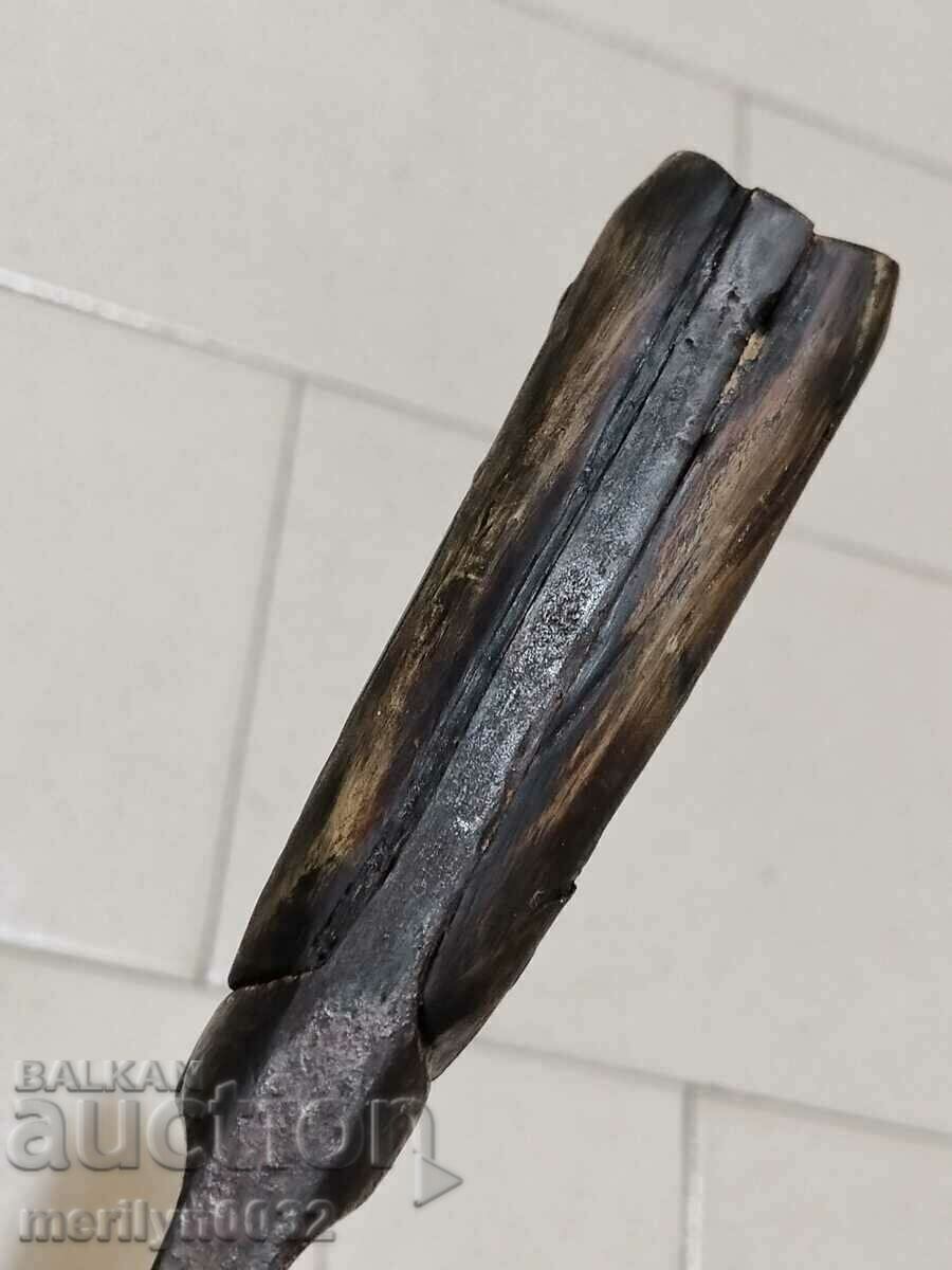 Forged karakulak shepherd's knife with a sharpened buffalo horn blade - 5 Forged karakulak shepherd's knife with a sharpened buffalo horn blade - 5