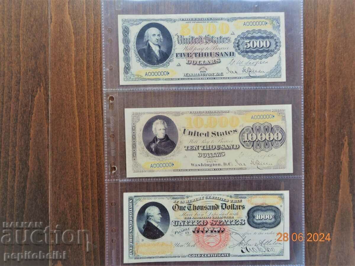 Old and rare US banknote - 1878. the banknotes are the copy - 5