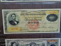 Bancnotă veche și rară din SUA - 1870. nota este o copie