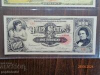 Old and Very Rare US Banknote - 1891, Copy