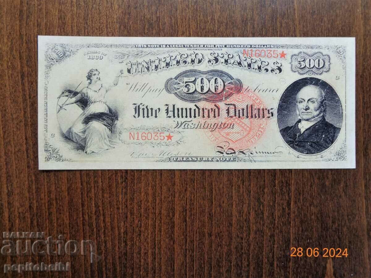 Bancnotă veche și rară din SUA - 1869 bancnota este o copie