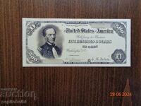 Παλιό και σπάνιο τραπεζογραμμάτιο των ΗΠΑ - 1891 το τραπεζογραμμάτιο είναι αντίγραφο